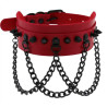 Joy Jewels Collier à pointes Piky Rouge-Noir